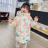 Kids Girls Boys Rainbow Print Down Hooded Jacket childrensterritory