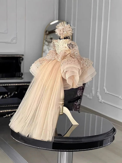 Baby/Kid Girls  Shiny Sequins Tutu Party Gown with Headbow