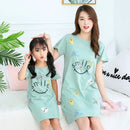 Cartoon Print Cotton Night Dress/Sleepwear for Girls
