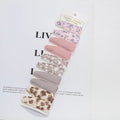 10 Pieces/Lot Flower Print Cotton Alloy Hair Clips Set childrensterritory