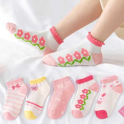 Baby/Kids 5 Pairs/Lot Breathable Casual Mesh Socks for Boy Girl childrensterritory