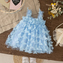Baby Girls Butterfly Embellished Sweet Princess Dresses