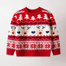 Cartoon Deer Design Knitted Christmas Sweaters For Kids childrensterritory