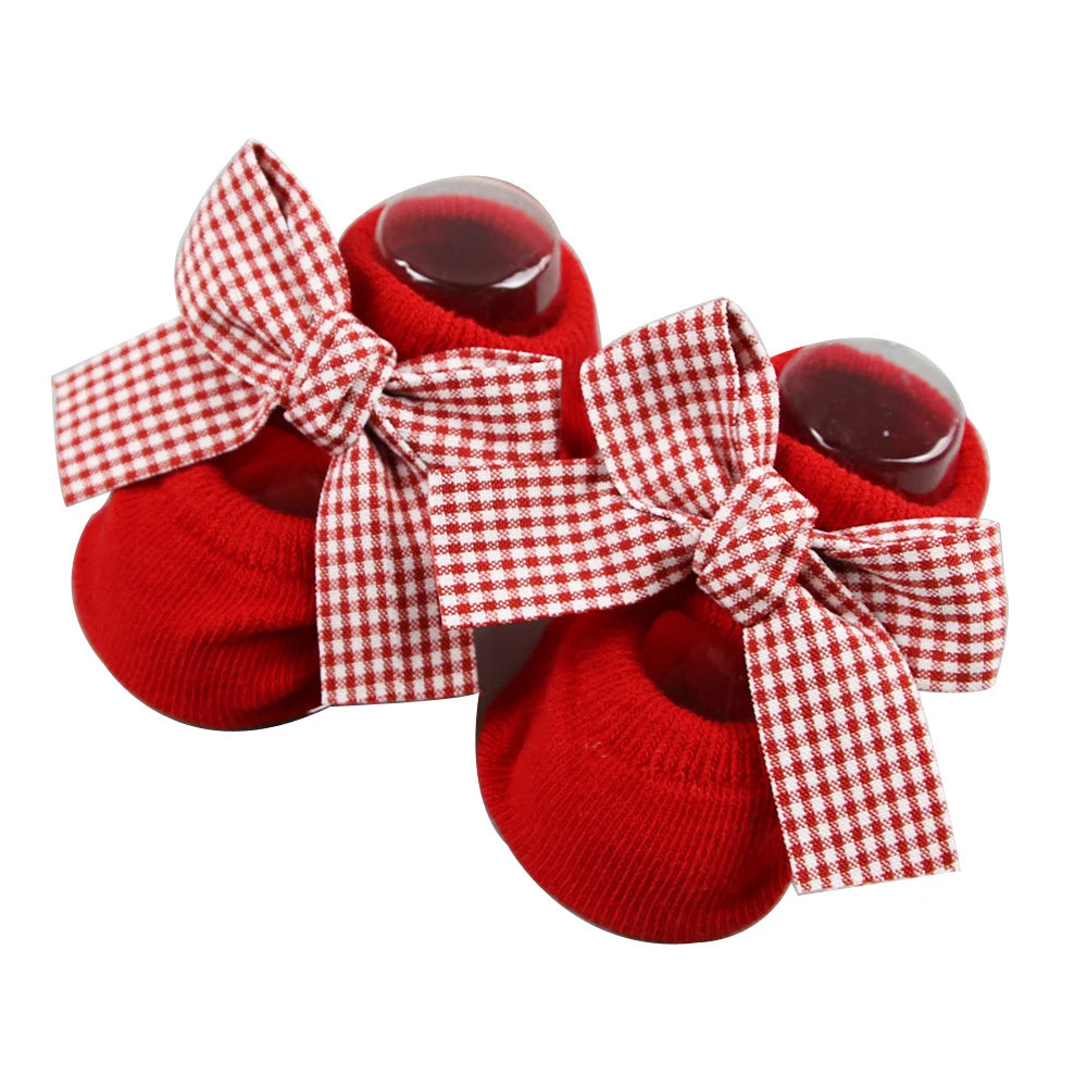 Bow Design Newborn Baby Girl Cotton Socks childrensterritory