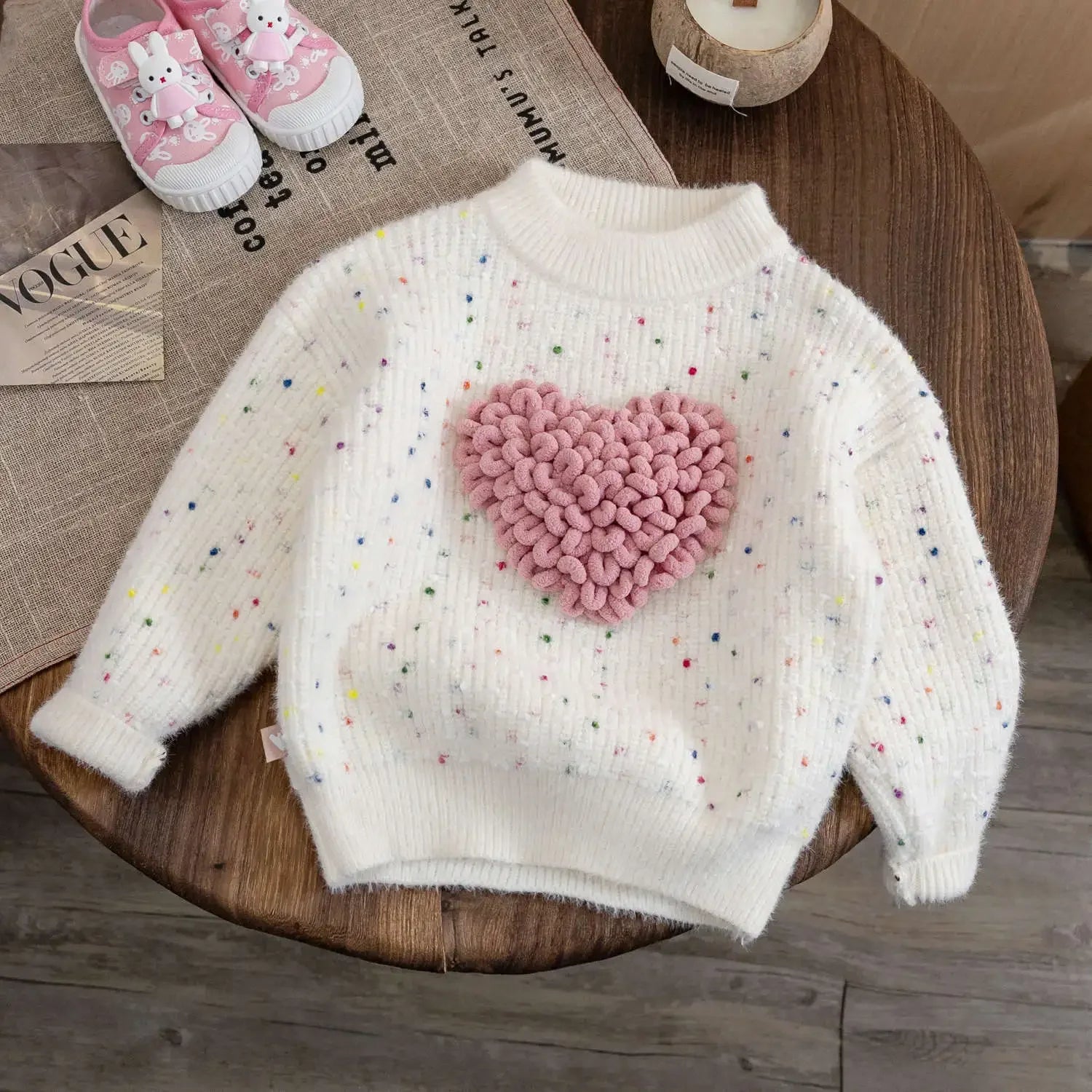 Warm Love Knitting Little Girls Sweater childrensterritory