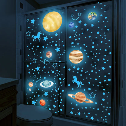3D Luminous Planets Wall Decals for Ceiling/Wall childrensterritory