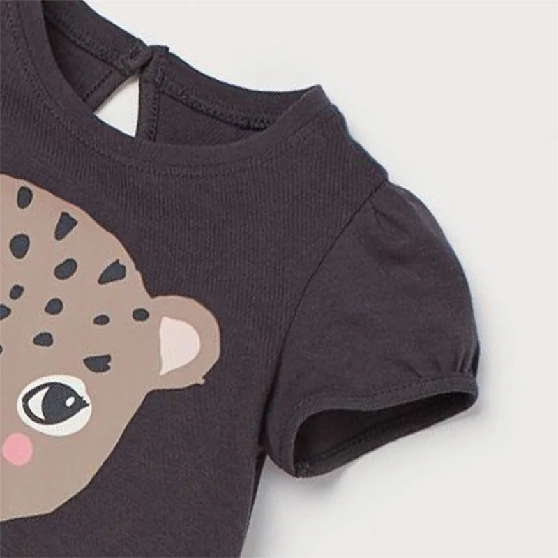 Kids Girls Cartoon Design Tops + Leggings Summer Outfits childrensterritory