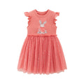 Kids Girls Cartoon Rabbit Embroidery Summer Party Dress childrensterritory