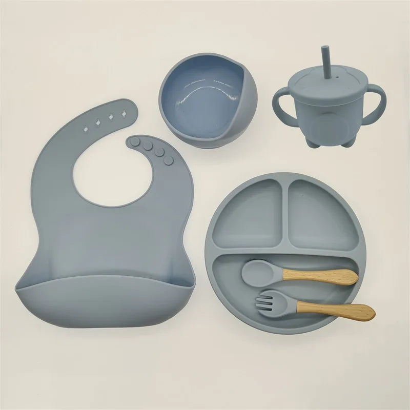 Baby 6/8-piece Silicone Tableware Set