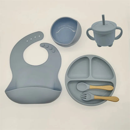 Baby 6/8-piece Silicone Tableware Set
