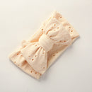 Baby Girl Embroidery Turban Knotted Bow Headband childrensterritory