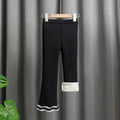 Thin Velvet Bell-bottom Design Kids Girls Winter Pants childrensterritory