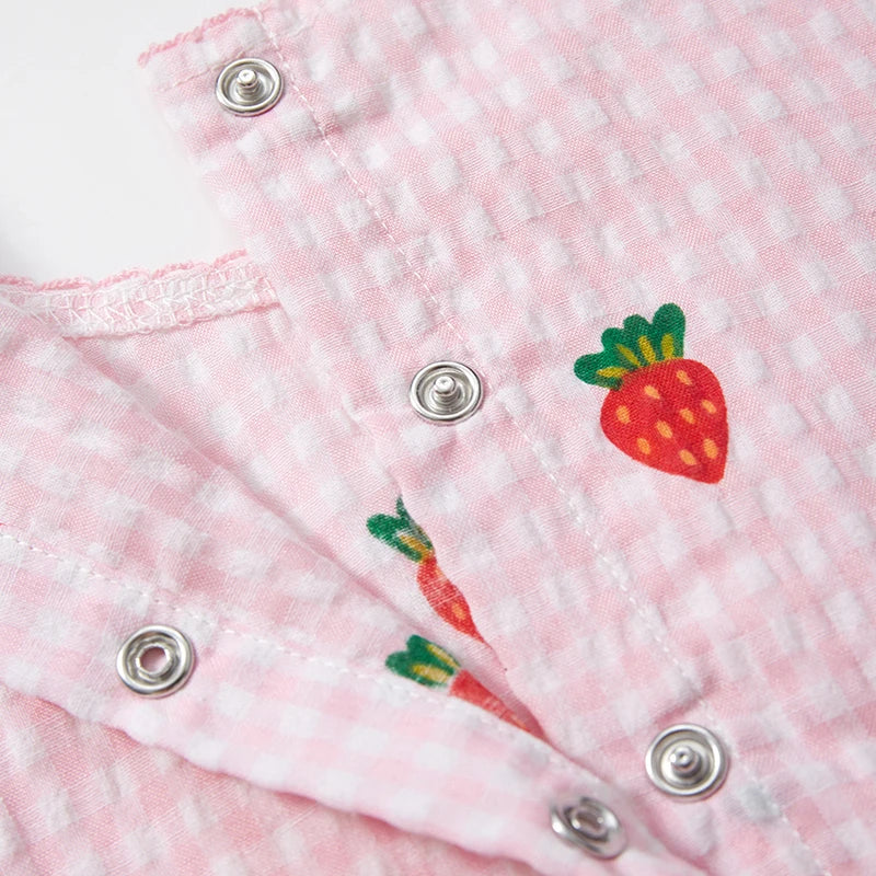 Little Girls Cartoon Strawberry Dresses for Summer childrensterritory