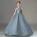 Young Girls Formal Glitter Halter Tutu Party Gown/Prom Dresses