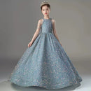 Young Girls Formal Glitter Halter Tutu Party Gown/Prom Dresses
