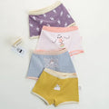 4PCS Little Girls Cotton Breathable Cartoon Briefs childrensterritory