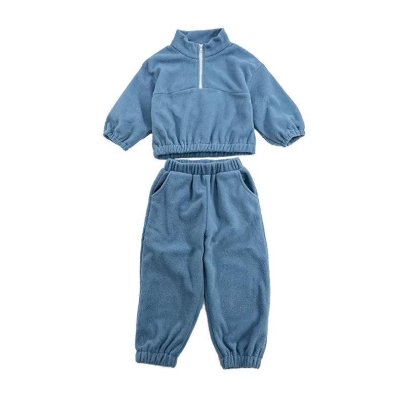 Kids' Long-Sleeved Winter Hooded  Clothing Set