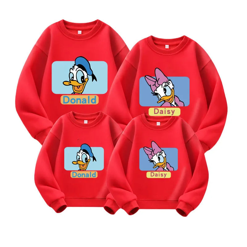 Cartoon-Design Long-Sleeve Family Matching Winter Sweater