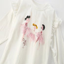 Long Sleeve Cartoon Print 2Pcs Clothing Sets for Girls childrensterritory