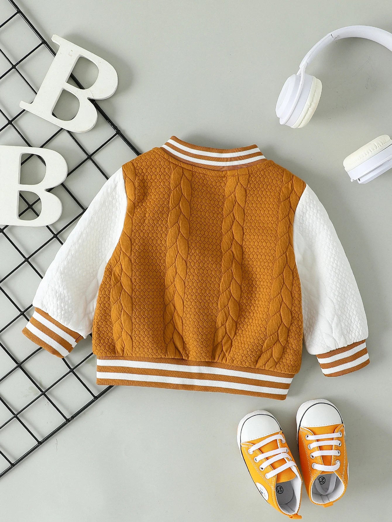 Baby Boys' Long-Sleeved Contrast Color Winter Jackets