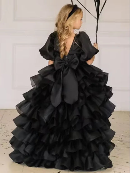 Baby/Kids Girls High Low Layered Tulle Evening Party Dresses childrensterritory