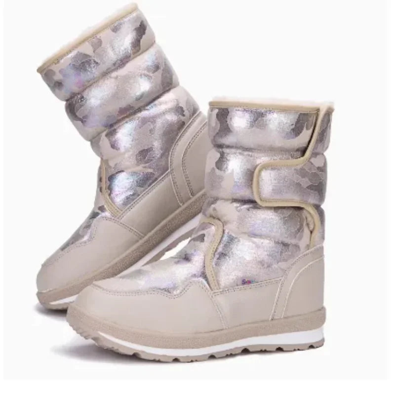 Kids Girls Non Slip Warm Waterproof Long Snow Boots