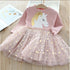 Sequin Unicorn Design Kids Girls Princess Party Dresses childrensterritory