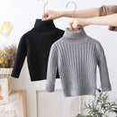 Kids High Neck Design Long Sleeves Casual Warm Sweater childrensterritory
