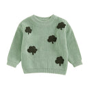 Toddler Clover Embroidery Adorable Pullover Tops childrensterritory