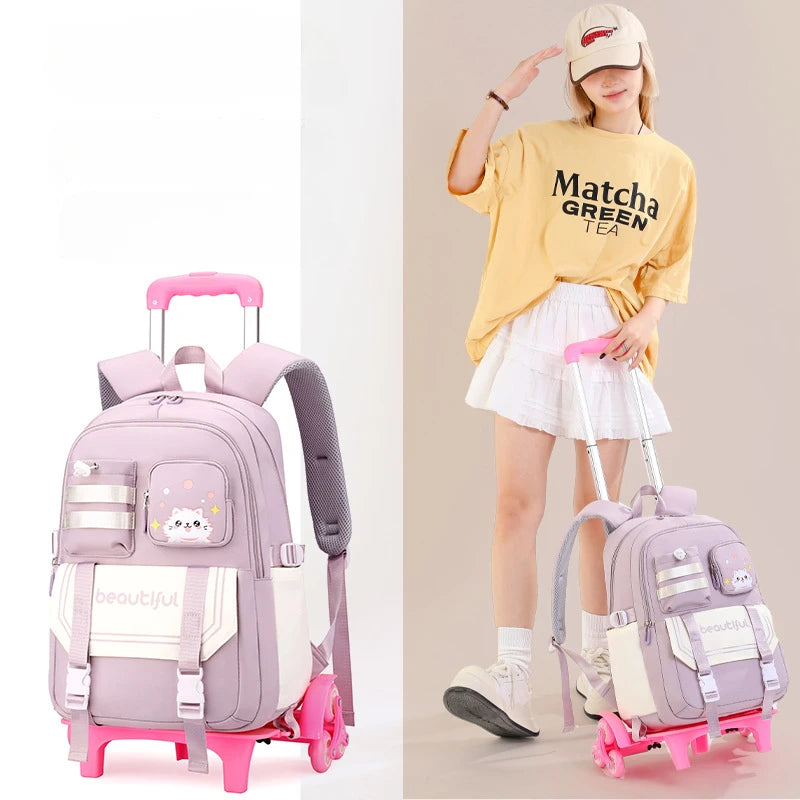 Kids’ Stylish Multicolor Travel Trolley Bag