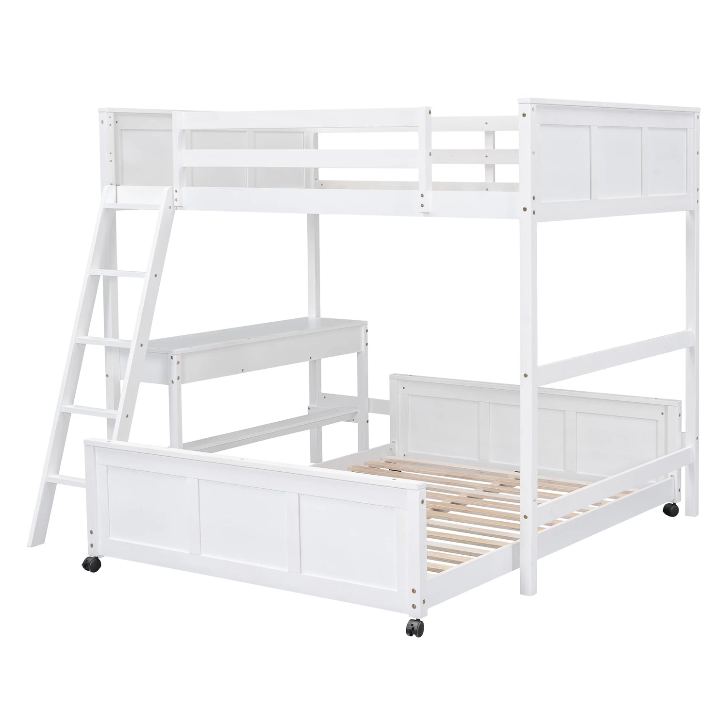 Parent-Child Bunk Bed with Desk and 2 Drawers childrensterritory