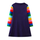 Kids Girls Preppy Style Cartoon Embroidery Princess Dresses childrensterritory