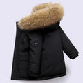 Boys Zipper Hooded Fur Collar Design Warm Jackets childrensterritory