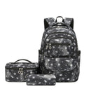 Kids Girls Stars Print School Backpack with Lunch Box and Pencil Case