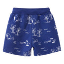Cartoon Print Summer Drawstring Shorts For Boys Girls childrensterritory