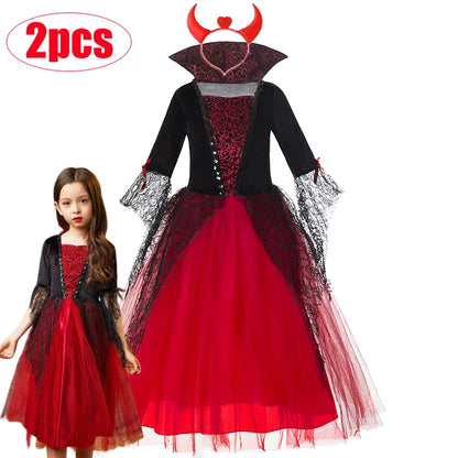 Ghost Bride Kids Girls Costume For Purim Halloween Party