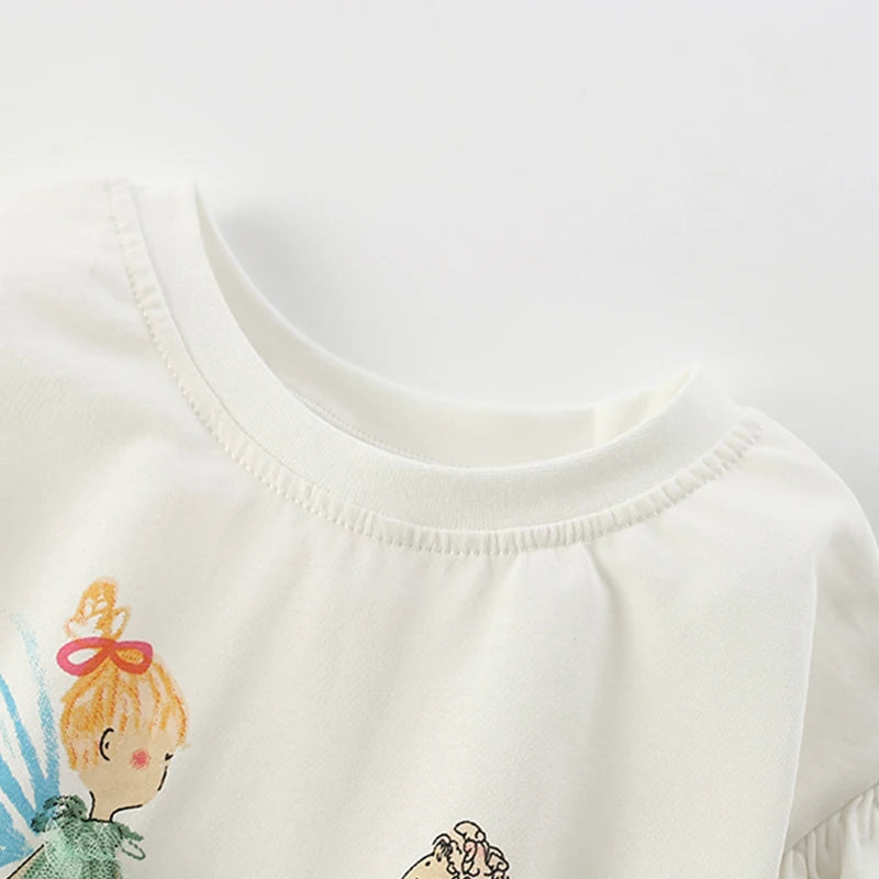Cartoon Fairy Design Little Girls Autumn Spring Tops childrensterritory