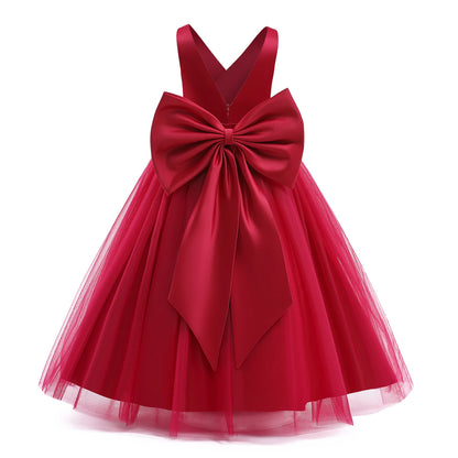 A-Line Back Big Bow First Communion Dresses for Girls
