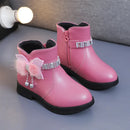 Princess Girls Mid Length Boots With Designer Bows childrensterritory