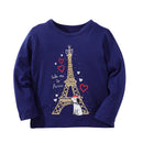 Little Girls Long Sleeves Cartoon Design Autumn Tops childrensterritory