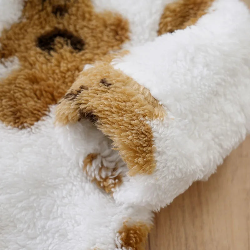 Baby Kids Cute Bear Print Winter Bodysuits