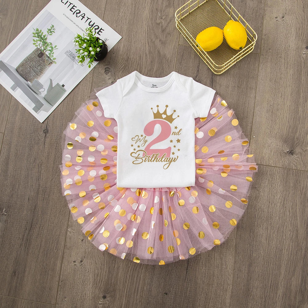 Baby Girls Tutu Birthday Party Dress Set childrensterritory