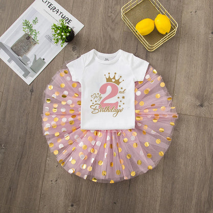 Baby Girls Tutu Birthday Party Dress Set childrensterritory
