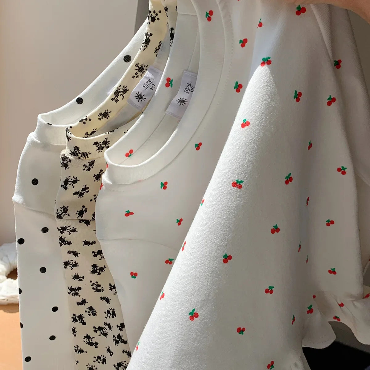 Little Girls Stylish Print Tops with Pant Outfit Set for Autumn