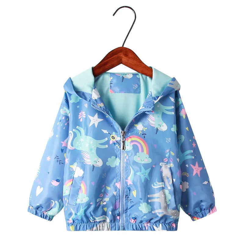 Kids Girls Lovely Cartoon Animal Design Hooded Jackets childrensterritory
