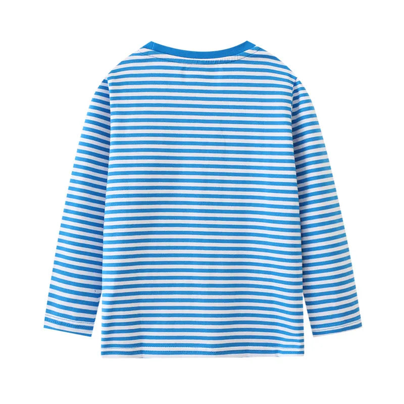 Kids Boys Cartoon Dinosaur Excavator Design T-shirt