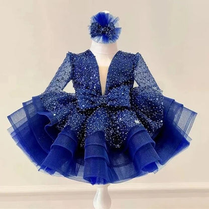 Baby/Kids Girls Luxury Scoop Neck Tulle Party Dresses childrensterritory