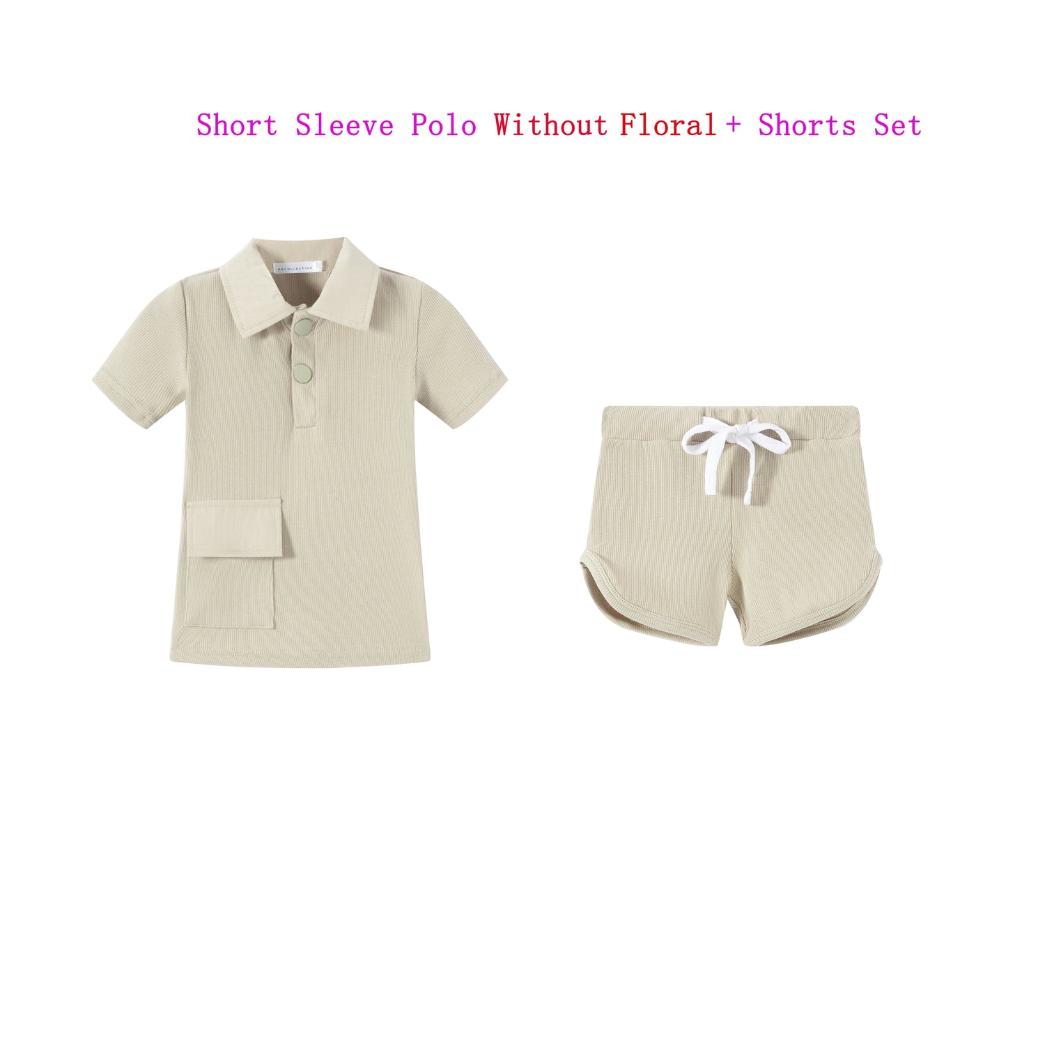 Baby/Kids Girl and Boys Ribbed Print Clothing Sets For Summer childrensterritory
