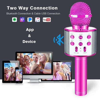Kids Fun Wireless Bluetooth Microphone for Music and Karaoke childrensterritory