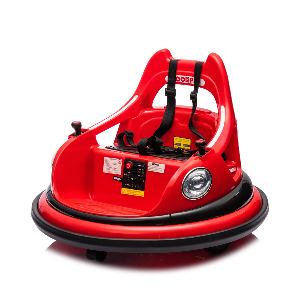 12V RC Ride on Bumper Car with LED Lights, Bluetooth childrensterritory